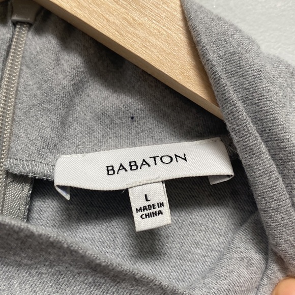 ❗️SOLD❗️ARITZIA Babaton Blair Grey Mock Neck Flannel Blouse Top Size L - Picture 6 of 9